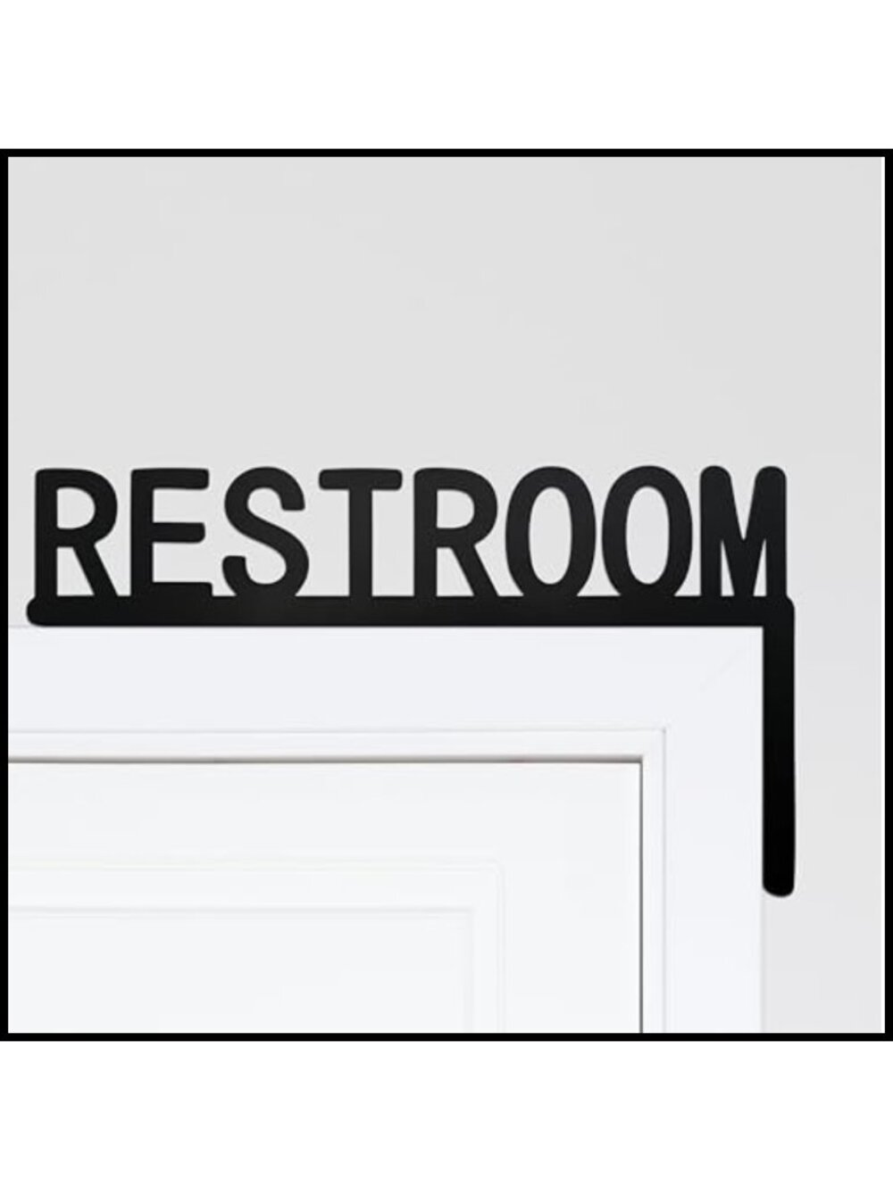 Metal Restroom Door Topper Sign Home Bathroom Door Decor